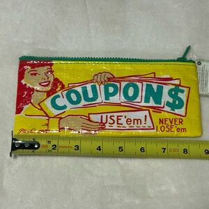 Ten thousand villages coupon bag recycled gift shopping fun blue Q woven zipper